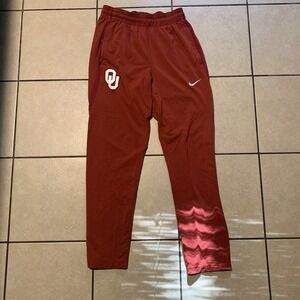 Nike Oklahoma Sooners Men's M Crimson Red Sweatpants Joggers Athletic Fit